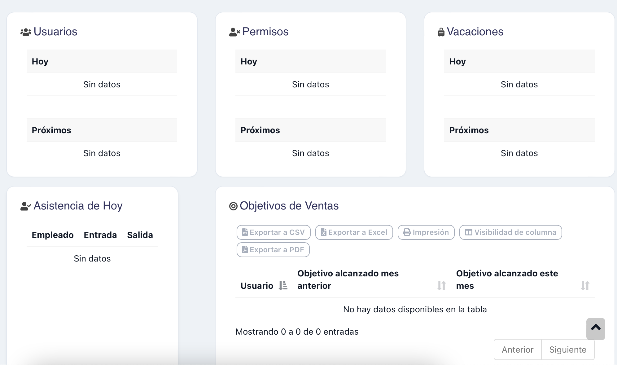Screenshot Recursos Humanos